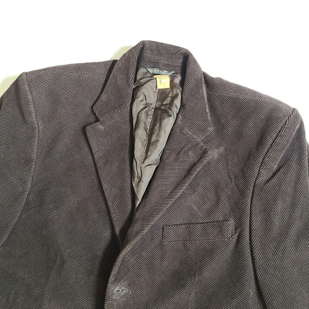 Banana‎ Republic Corduroy Blazer Mens 40R Brown Cotton 3 Button Sport Coat